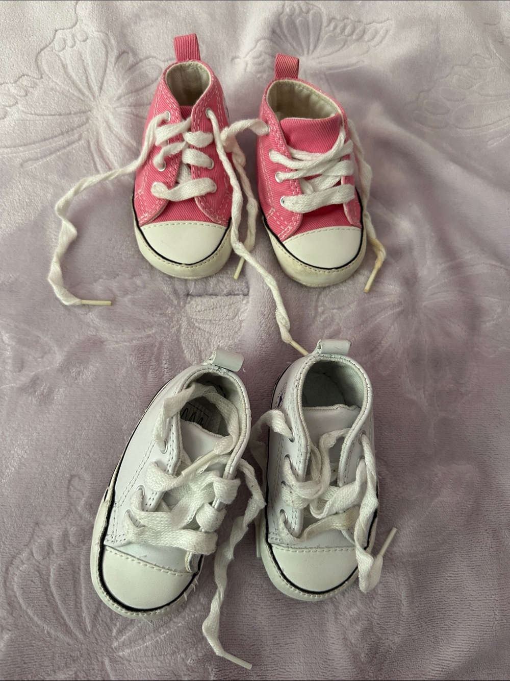 Converse infant Lace-Up Sneakers - Pink & White